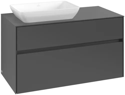 VILLEROY BOCH Collaro toaletní skříňka, s osvětlením, 2 výsuvy, 1000 x 548 x 500 mm, Grafit / Grafit #C110B0VR