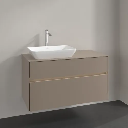 VILLEROY BOCH Toaletní skříňka Collaro, s osvětlením, 2 výsuvy, 1000 x 548 x 500 mm, taupe / taupe #C110B0VM, obrázek 2