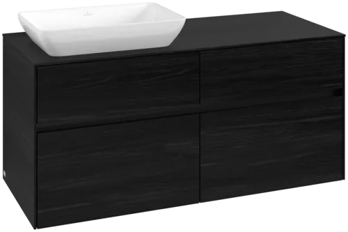 VILLEROY BOCH Toaletní skříňka Collaro, s osvětlením, 4 výsuvy, 1200 x 548 x 500 mm, černý dub / černý dub #C113B0AB