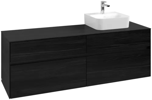 VILLEROY BOCH Toaletní skříňka Collaro, s osvětlením, 4 výsuvy, 1600 x 548 x 500 mm, černý dub / černý dub #C106B0AB