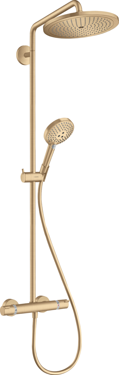 HANSGROHE Croma Select S Showerpipe 280 1jet s termostatem a ruční sprchou Raindance Select S 120 3jet kartáčovaný bronz 26890140