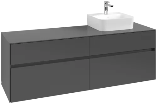 VILLEROY BOCH Toaletní skříňka Collaro, 4 výsuvy, 1600 x 548 x 500 mm, grafitová / grafitová #C10600VR