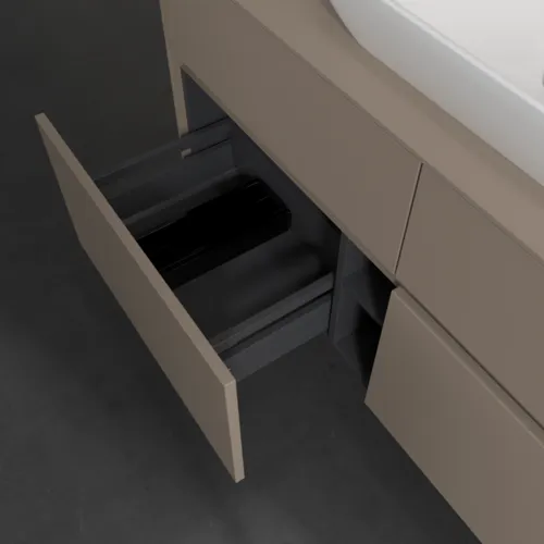 VILLEROY BOCH Toaletní skříňka Collaro, 4 výsuvy, 1200 x 548 x 500 mm, taupe / taupe #C11200VM, obrázek 6
