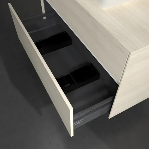 VILLEROY BOCH Toaletní skříňka Collaro, 2 výsuvy, 1000 x 548 x 500 mm, bílý dub / bílý dub #C10900AA, obrázek 6