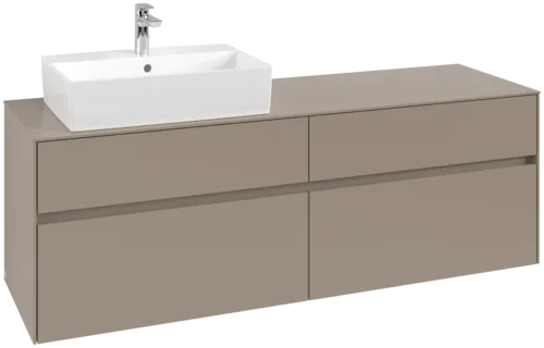 VILLEROY BOCH Toaletní skříňka Collaro, 4 výsuvy, 1600 x 548 x 500 mm, taupe / taupe #C13500VM