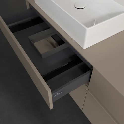 VILLEROY BOCH Toaletní skříňka Collaro, 4 výsuvy, 1600 x 548 x 500 mm, taupe / taupe #C13500VM, obrázek 7