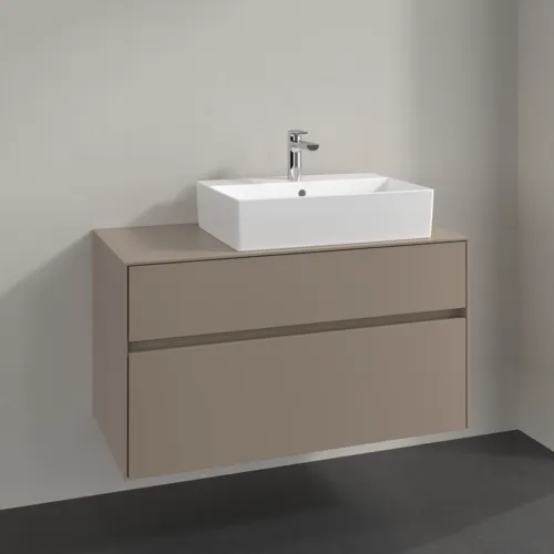 VILLEROY BOCH Toaletní skříňka Collaro, 2 výsuvy, 1000 x 548 x 500 mm, taupe / taupe #C12700VM, obrázek 2