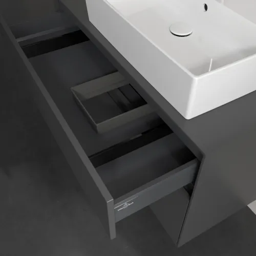 VILLEROY BOCH Collaro toaletní skříňka, 2 výsuvy, 1000 x 548 x 500 mm, grafit / grafit #C12700VR, obrázek 7