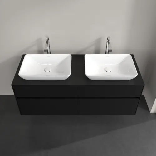 VILLEROY BOCH Toaletní skříňka Collaro, 4 výsuvy, 1400 x 548 x 500 mm, Volcano Black / Volcano Black #C11900VL, obrázek 4