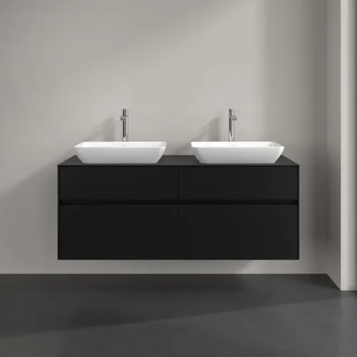 VILLEROY BOCH Toaletní skříňka Collaro, 4 výsuvy, 1400 x 548 x 500 mm, Volcano Black / Volcano Black #C11900VL, obrázek 3