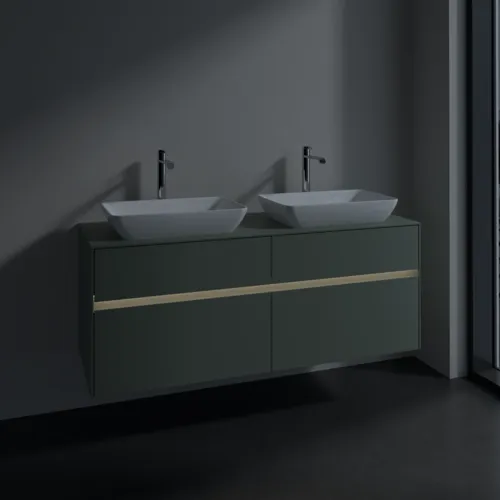 VILLEROY BOCH Toaletní skříňka Collaro, s osvětlením, 4 výsuvy, 1400 x 548 x 500 mm, Soft Green / Soft Green #C119B0AF, obrázek 5