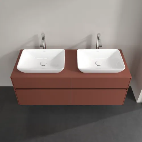 VILLEROY BOCH Toaletní skříňka Collaro, s osvětlením, 4 výsuvy, 1400 x 548 x 500 mm, Vínově červená / Vínově červená #C119B0AH, obrázek 4