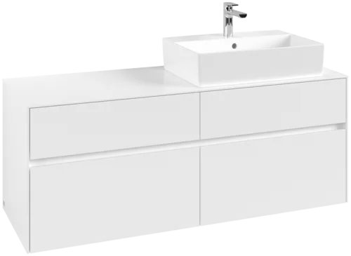 VILLEROY BOCH Toaletní skříňka Collaro, 4 výsuvy, 1400 x 548 x 500 mm, bílá matná / bílá matná #C13300MS