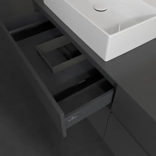 VILLEROY BOCH Toaletní skříňka Collaro, 4 výsuvy, 1600 x 548 x 500 mm, grafitová / grafitová #C13500VR, obrázek 7