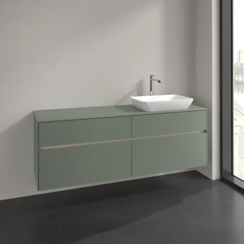VILLEROY BOCH Toaletní skříňka Collaro, 4 výsuvy, 1600 x 548 x 500 mm, Soft Green / Soft Green #C12200AF, obrázek 2