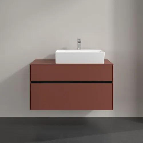 VILLEROY BOCH Collaro toaletní skříňka, s osvětlením, 2 výsuvy, 1000 x 548 x 500 mm, Vínově červená / Vínově červená #C127B0AH, obrázek 3