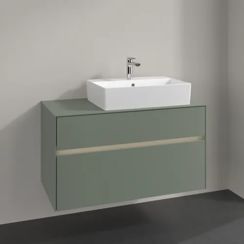VILLEROY BOCH Collaro toaletní skříňka, s osvětlením, 2 výsuvy, 1000 x 548 x 500 mm, Soft Green / Soft Green #C127B0AF, obrázek 2
