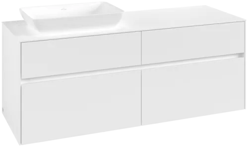 VILLEROY BOCH Toaletní skříňka Collaro, 4 výsuvy, 1400 x 548 x 500 mm, bílá matná / bílá matná #C11700MS