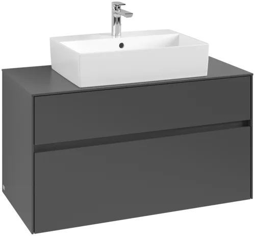 VILLEROY BOCH Collaro toaletní skříňka, s osvětlením, 2 výsuvy, 1000 x 548 x 500 mm, Grafit / Grafit #C125B0VR