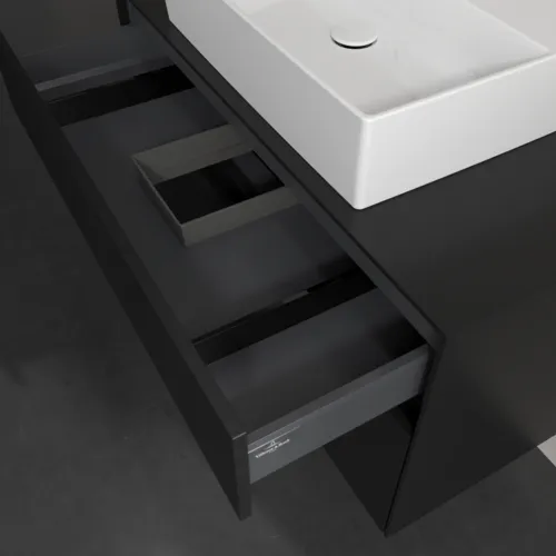 VILLEROY BOCH Collaro toaletní skříňka, s osvětlením, 2 výsuvy, 1000 x 548 x 500 mm, Volcano Black / Volcano Black #C125B0VL, obrázek 8