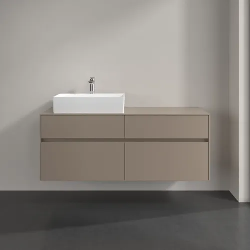 VILLEROY BOCH Toaletní skříňka Collaro, s osvětlením, 4 výsuvy, 1400 x 548 x 500 mm, taupe / taupe #C132B0VM, obrázek 3
