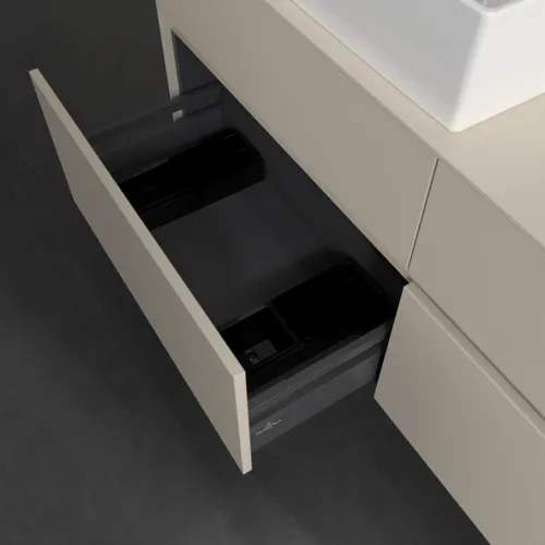 VILLEROY BOCH Toaletní skříňka Collaro, s osvětlením, 4 výsuvy, 1400 x 548 x 500 mm, Cashmere Grey / Cashmere Grey #C132B0VN, obrázek 7