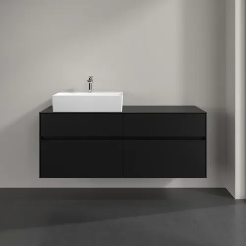 VILLEROY BOCH Toaletní skříňka Collaro, s osvětlením, 4 výsuvy, 1400 x 548 x 500 mm, Volcano Black / Volcano Black #C132B0VL, obrázek 3