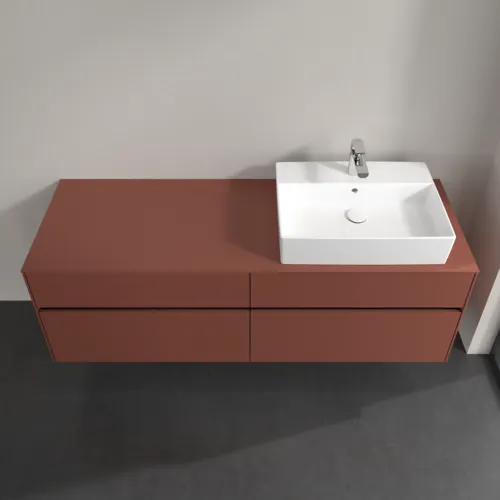 VILLEROY BOCH Toaletní skříňka Collaro, s osvětlením, 4 výsuvy, 1600 x 548 x 500 mm, Vínově červená / Vínově červená #C136B0AH, obrázek 4