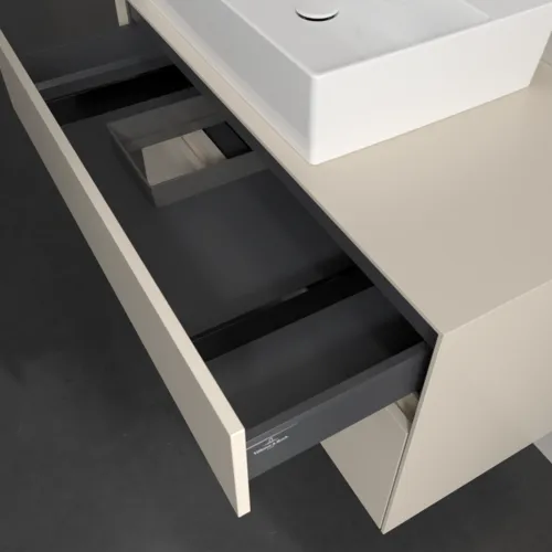 VILLEROY BOCH Toaletní skříňka Collaro, 2 výsuvy, 1000 x 548 x 500 mm, Cashmere Grey / Cashmere Grey #C12600VN, obrázek 7