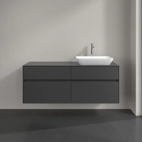 VILLEROY BOCH Toaletní skříňka Collaro, 4 výsuvy, 1400 x 548 x 500 mm, grafitová / grafitová #C11800VR, obrázek 3