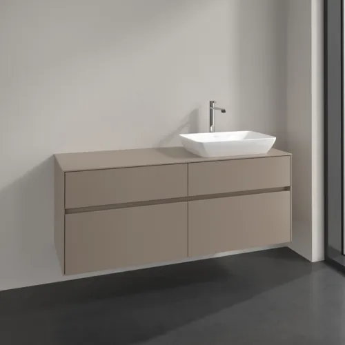 VILLEROY BOCH Toaletní skříňka Collaro, 4 výsuvy, 1400 x 548 x 500 mm, taupe / taupe #C11800VM, obrázek 2