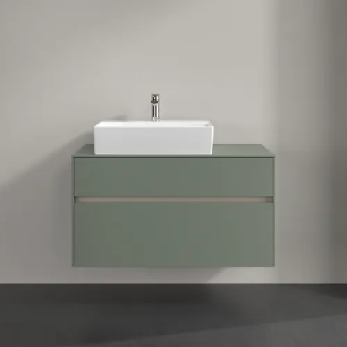 VILLEROY BOCH Collaro toaletní skříňka, s osvětlením, 2 výsuvy, 1000 x 548 x 500 mm, Soft Green / Soft Green #C126B0AF, obrázek 3