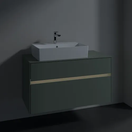 VILLEROY BOCH Collaro toaletní skříňka, s osvětlením, 2 výsuvy, 1000 x 548 x 500 mm, Soft Green / Soft Green #C126B0AF, obrázek 5