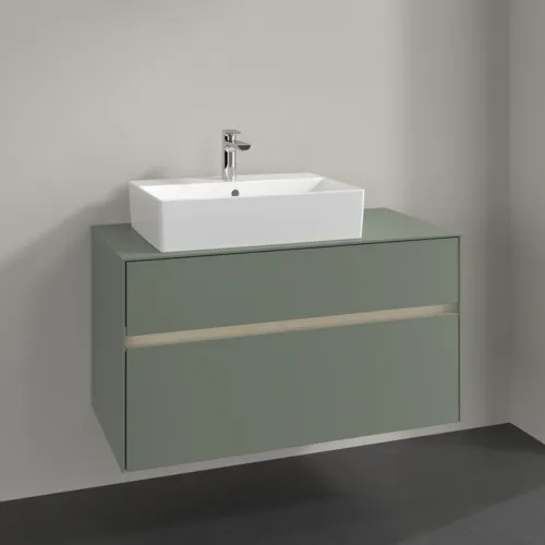 VILLEROY BOCH Collaro toaletní skříňka, s osvětlením, 2 výsuvy, 1000 x 548 x 500 mm, Soft Green / Soft Green #C126B0AF, obrázek 2