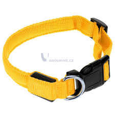 Obojek pro psa 60cm LED, žlutý #150012871