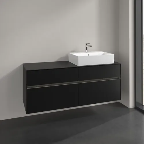 VILLEROY BOCH Toaletní skříňka Collaro, s osvětlením, 4 výsuvy, 1400 x 548 x 500 mm, Volcano Black / Volcano Black #C133B0VL, obrázek 2