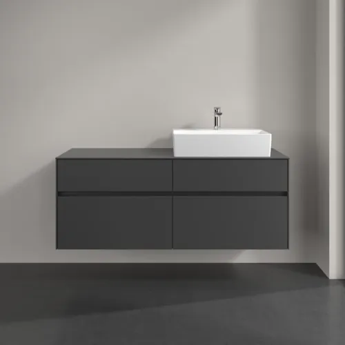 VILLEROY BOCH Collaro toaletní skříňka, s osvětlením, 4 výsuvy, 1400 x 548 x 500 mm, Grafit / Grafit #C133B0VR, obrázek 3