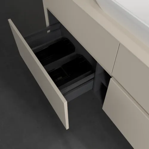 VILLEROY BOCH Toaletní skříňka Collaro, s osvětlením, 4 výsuvy, 1400 x 548 x 500 mm, Cashmere Grey / Cashmere Grey #C116B0VN, obrázek 7