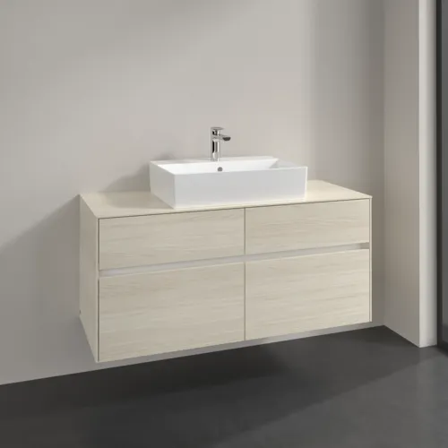 VILLEROY BOCH Toaletní skříňka Collaro, 4 výsuvy, 1200 x 548 x 500 mm, bílý dub / bílý dub #C12800AA, obrázek 2