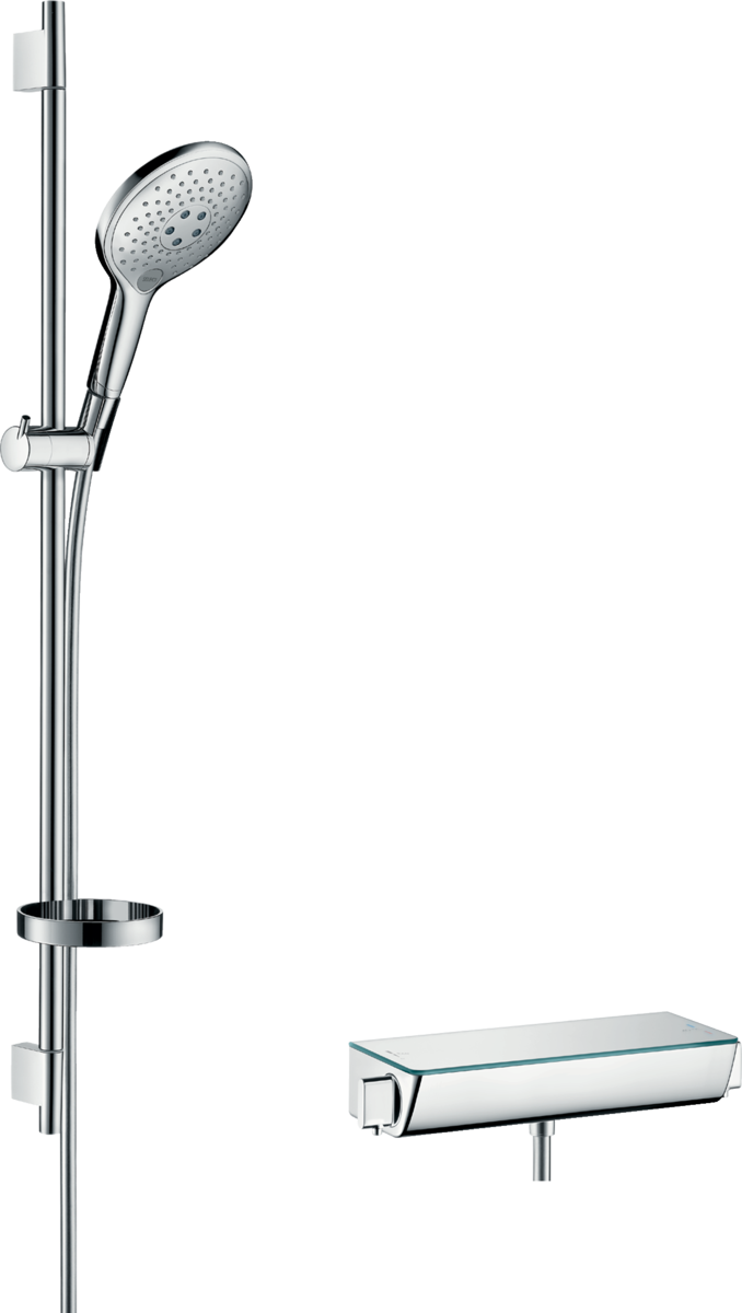 HANSGROHE Raindance Select S sprchový systém 150 3jet s termostatem Ecostat Select a sprchovou lištou 90 cm #27037000