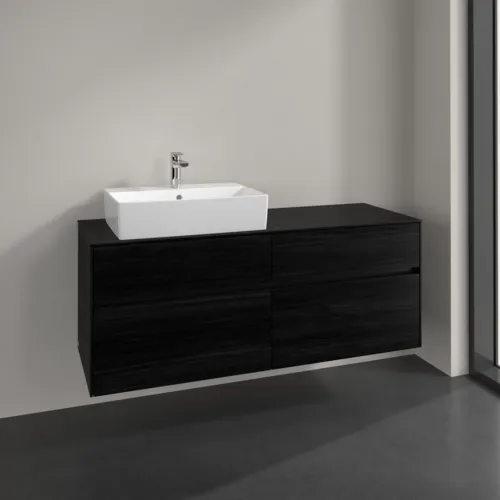 VILLEROY BOCH Toaletní skříňka Collaro, 4 výsuvy, 1400 x 548 x 500 mm, černý dub / černý dub #C13200AB, obrázek 2