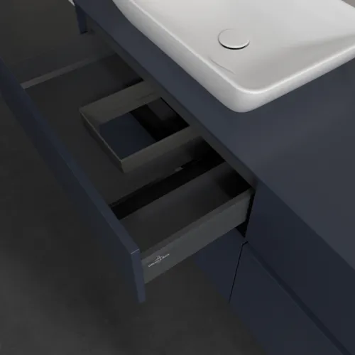 VILLEROY BOCH Toaletní skříňka Collaro, 4 zásuvky, 1400 x 548 x 500 mm, Marine Blue / Marine Blue #C11700VQ, obrázek 7