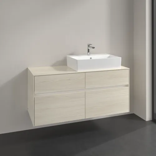 VILLEROY BOCH Toaletní skříňka Collaro, s osvětlením, 4 výsuvy, 1200 x 548 x 500 mm, bílý dub / bílý dub #C130B0AA, obrázek 2