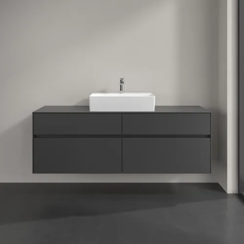 VILLEROY BOCH Toaletní skříňka Collaro, s osvětlením, 4 výsuvy, 1600 x 548 x 500 mm, Grafit / Grafit #C134B0VR, obrázek 3