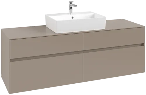 VILLEROY BOCH Toaletní skříňka Collaro, s osvětlením, 4 výsuvy, 1600 x 548 x 500 mm, taupe / taupe #C134B0VM