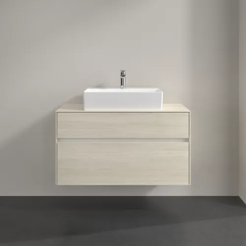 VILLEROY BOCH Toaletní skříňka Collaro, 2 výsuvy, 1000 x 548 x 500 mm, bílý dub / bílý dub #C12500AA, obrázek 3