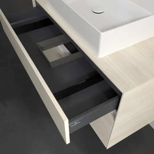 VILLEROY BOCH Toaletní skříňka Collaro, 2 výsuvy, 1000 x 548 x 500 mm, bílý dub / bílý dub #C12500AA, obrázek 7