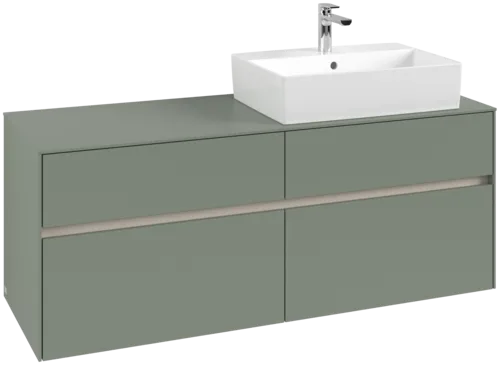VILLEROY BOCH Toaletní skříňka Collaro, 4 výsuvy, 1400 x 548 x 500 mm, Soft Green / Soft Green #C13300AF