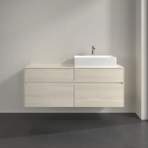 VILLEROY BOCH Toaletní skříňka Collaro, 4 výsuvy, 1400 x 548 x 500 mm, bílý dub / bílý dub #C13300AA, obrázek 3