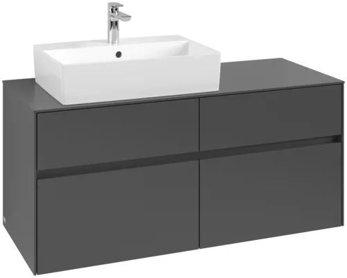 VILLEROY BOCH Collaro toaletní skříňka, s osvětlením, 4 výsuvy, 1200 x 548 x 500 mm, Grafit / Grafit #C129B0VR